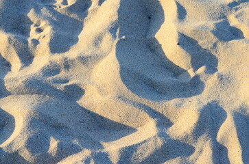 Sand waves at sunset.