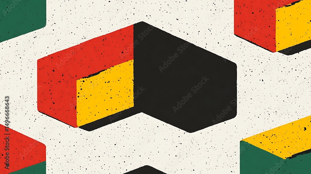 Poster geometric hexagon pattern texture.