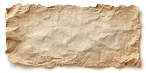 Old wrinkled torn vintage paper texture background