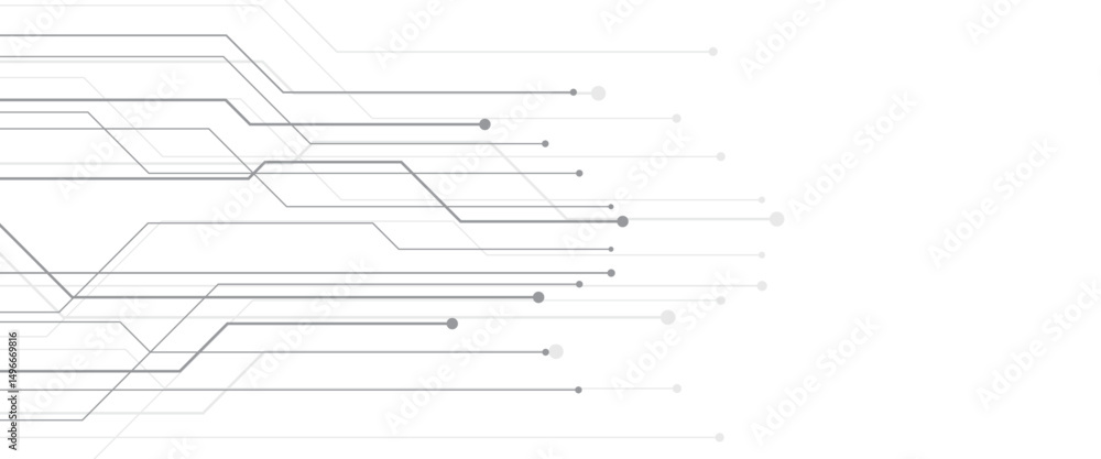 Aufkleber vector abstract digital technology with tech lines banner design