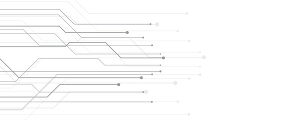 Vector abstract digital technology with tech lines banner design 