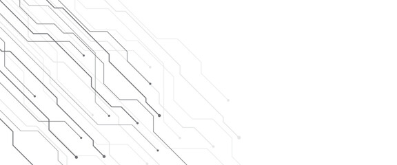 Vector abstract digital technology with tech lines banner design 