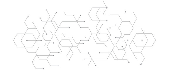 Vector  abstract style science technology background with hexagon pattern