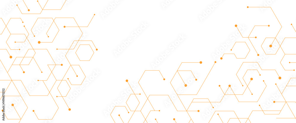 Poster vector geometric abstract molecule background for medicine science technology background with hexago