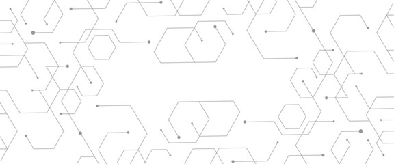 Vector abstract style science technology background with hexagons
