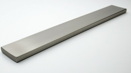 Sleek Metallic Bar on a Clean White Surface, Architectural Modernity