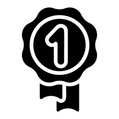 Diploma medal Solid Icon