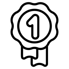 Diploma medal Line Icon