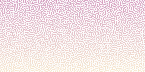 Abstract Reaction-diffusion Turing pattern natural texture pink gradient color scheme. Linear design with biological algorithm psychedelic background. Reaction-diffusion or truing patter	