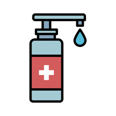 Soap, hand sanitizer, Hospital and medical care icon