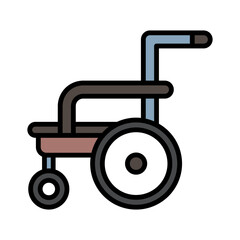 Wheelchair, Hospital and medical care icon