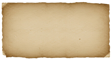 Beautiful antique paper design with a rustic texture, isolated on a white background. Ideal for historical, artistic, and decorative purposes.