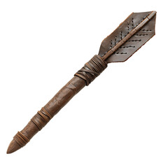A Stitched Leather Arrow with Thread Details Rustic Isolated on Transparent Background