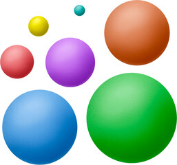 set of colored balls