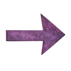 Contemporary Arrow with Structured Angles in Plum P Isolated on Transparent Background