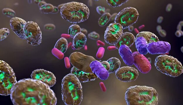 Microbial World Exploring the Diverse Shapes and Colors of Bacteria and Microbes under a Microscope