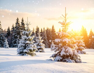 sunset view during winter