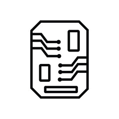 Microchip Circuit Board Design Electronics Vector Illustration