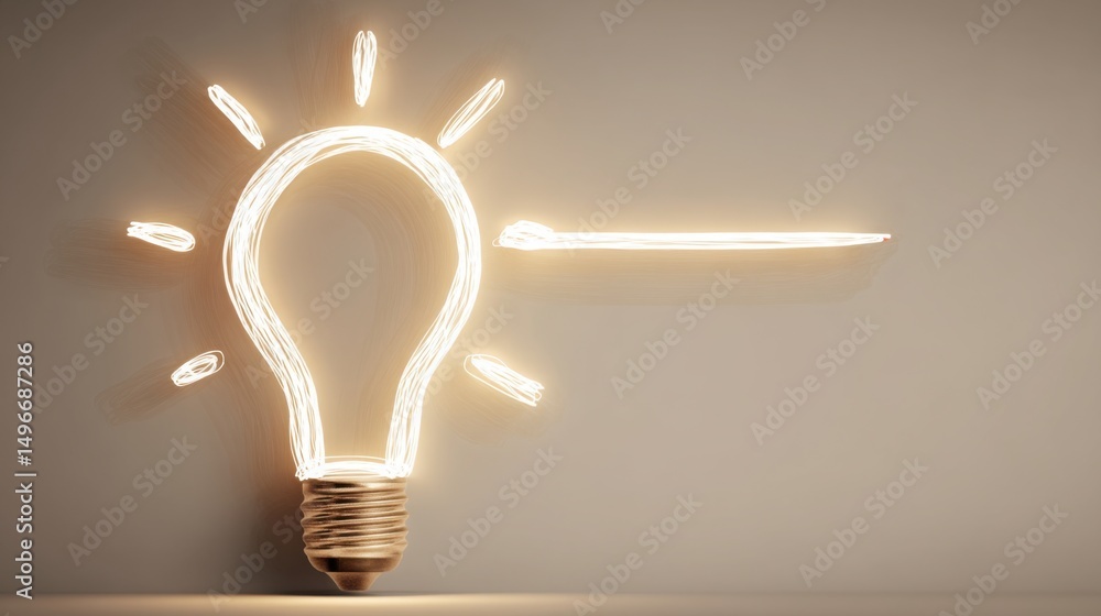 Poster light bulb with a cross symbolizing highlighting key benefits in product value communication and exp