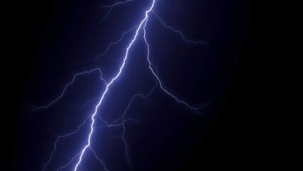 lightning in the night sky