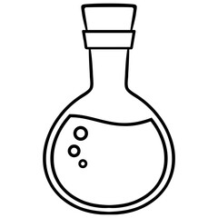 flask chemical experiment vector icon