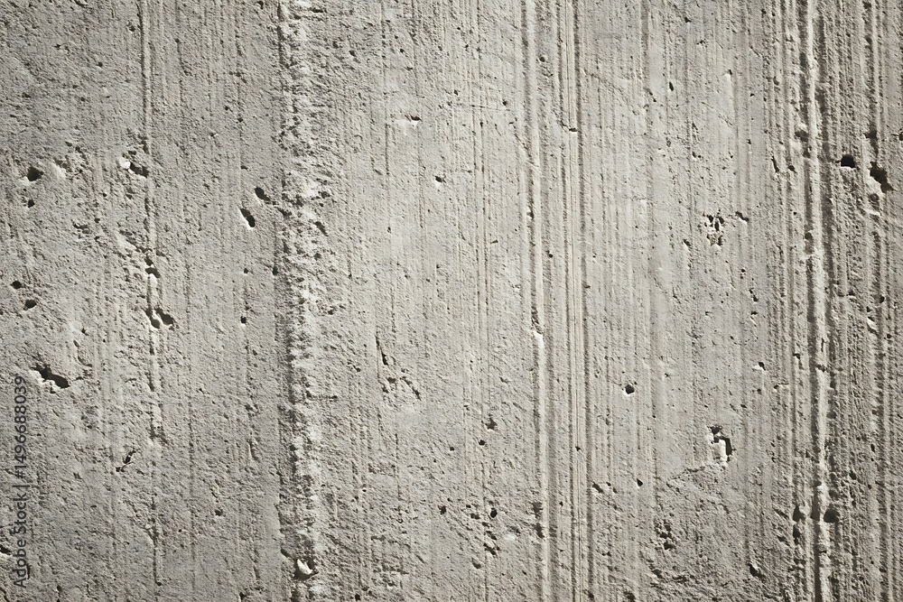 Poster high resolution texture of light gray concrete wall with vertical lines and subtle unevenness