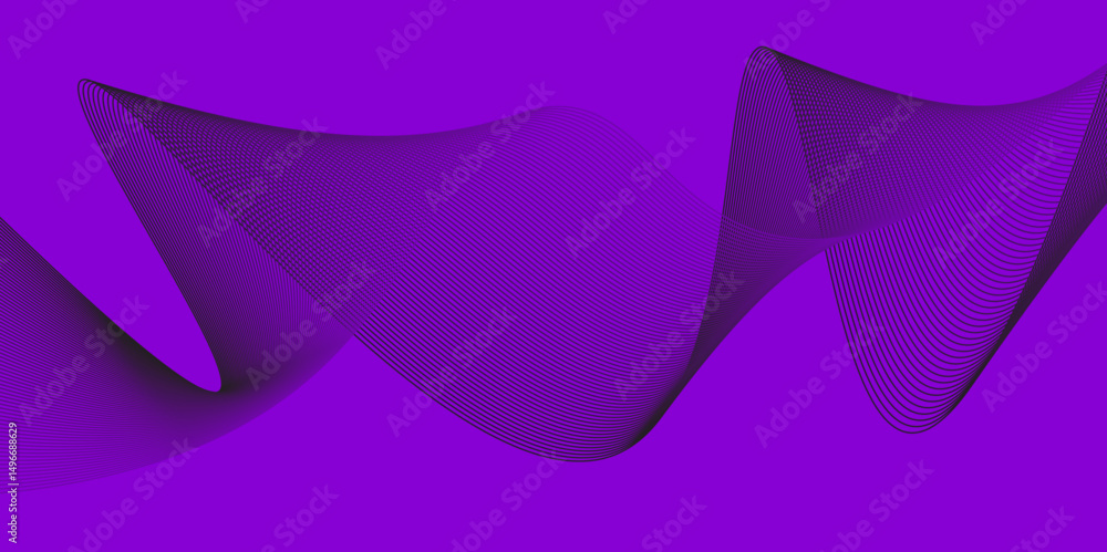 Poster abstract purple smooth element swoosh speed wave modern stream background. smooth wave abstract vect