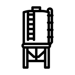 silo cement line icon vector illustration