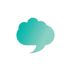 Stylized bubble chat logo vector and symbol