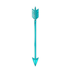 Minimalistic Arrow with Refined Outline in Vibran Isolated on Transparent Background