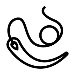 surgical needle thread surgeon line icon vector illustration