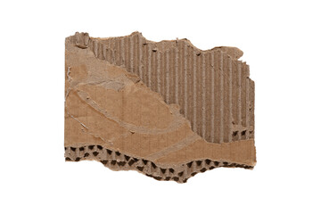 torn or ripped brown cardboard paper isolated on transparent png background,realistic piece of torn cardboard paper edges,scrap with torn edges, sign, label, banner, or paper collage element