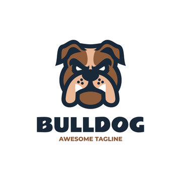 Bulldog Mascot Logo Design Template
