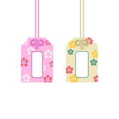 Japanese amulet (omamori) vector clip art