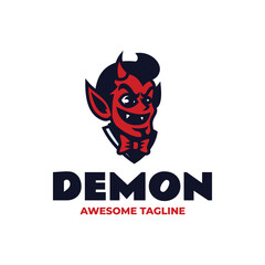Red Demon Mascot Logo Design