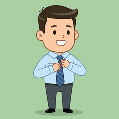 Office worker icon for success and positivity
