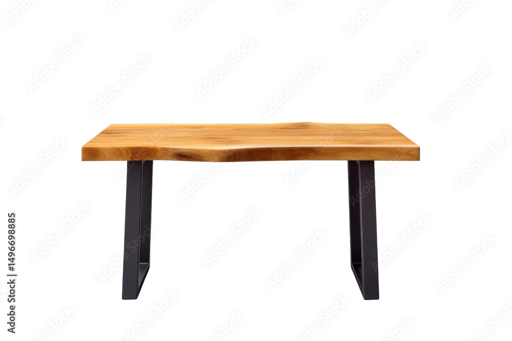 Poster a rectangular wooden table with a natural solid surface and a simple minimalist design suitable for 