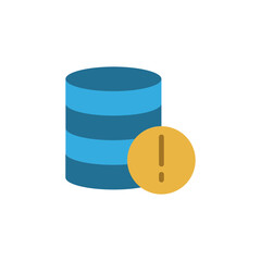 Database Alert System: Illustrative Icon Depicting Data Error and Notification