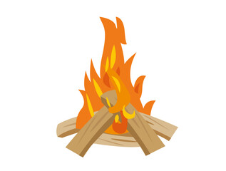 たき火のイラスト