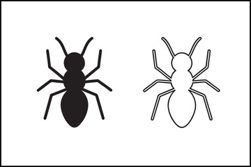 Ant Solid & Outline Silhouette Icon
