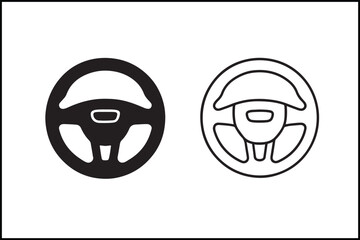 Car Steering Wheel Duo Style Icon