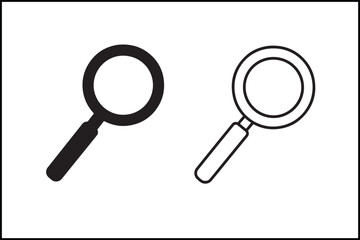 Magnifying Glass Minimalist Line Art