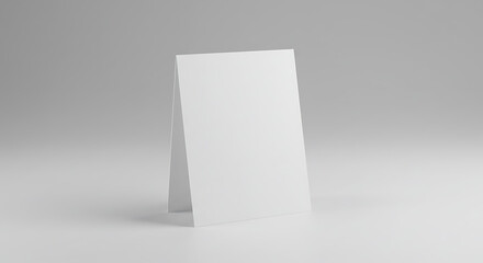 Blank White Table Tent Mockup:  A-Frame Card Template  Presentation