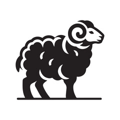 sheep vector silhouette clip art logo design illustration