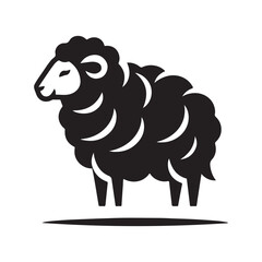 sheep vector silhouette clip art logo design illustration
