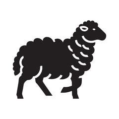 sheep vector silhouette clip art logo design illustration