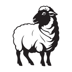 sheep vector silhouette clip art logo design illustration