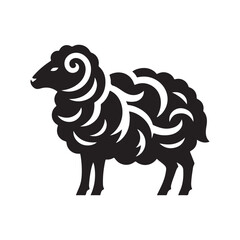 sheep vector silhouette clip art logo design illustration