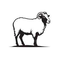 sheep vector silhouette clip art logo design illustration
