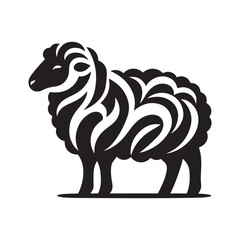 sheep vector silhouette clip art logo design illustration